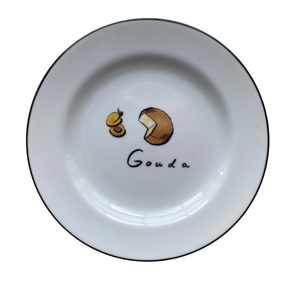 Pottery Barn Cheese Appetizer Cocktail Party Football Entertain Plates Set Of 4 - Picture 9 of 10